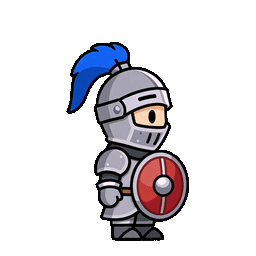 The knight walking, animated